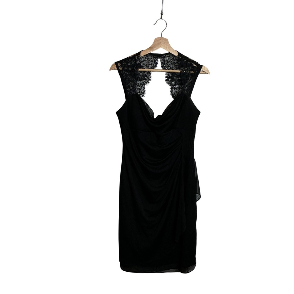 Scarlett Size 10 Lace Floral Shoulder Ruched Midi Dress Gothic Romance